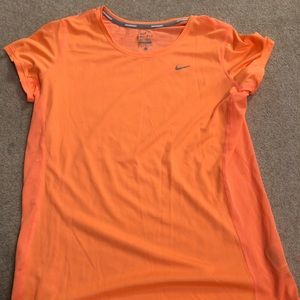Orange Nike dri-fit t shirt